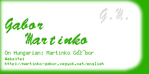 gabor martinko business card